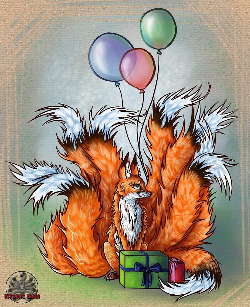 Лисы с цветами