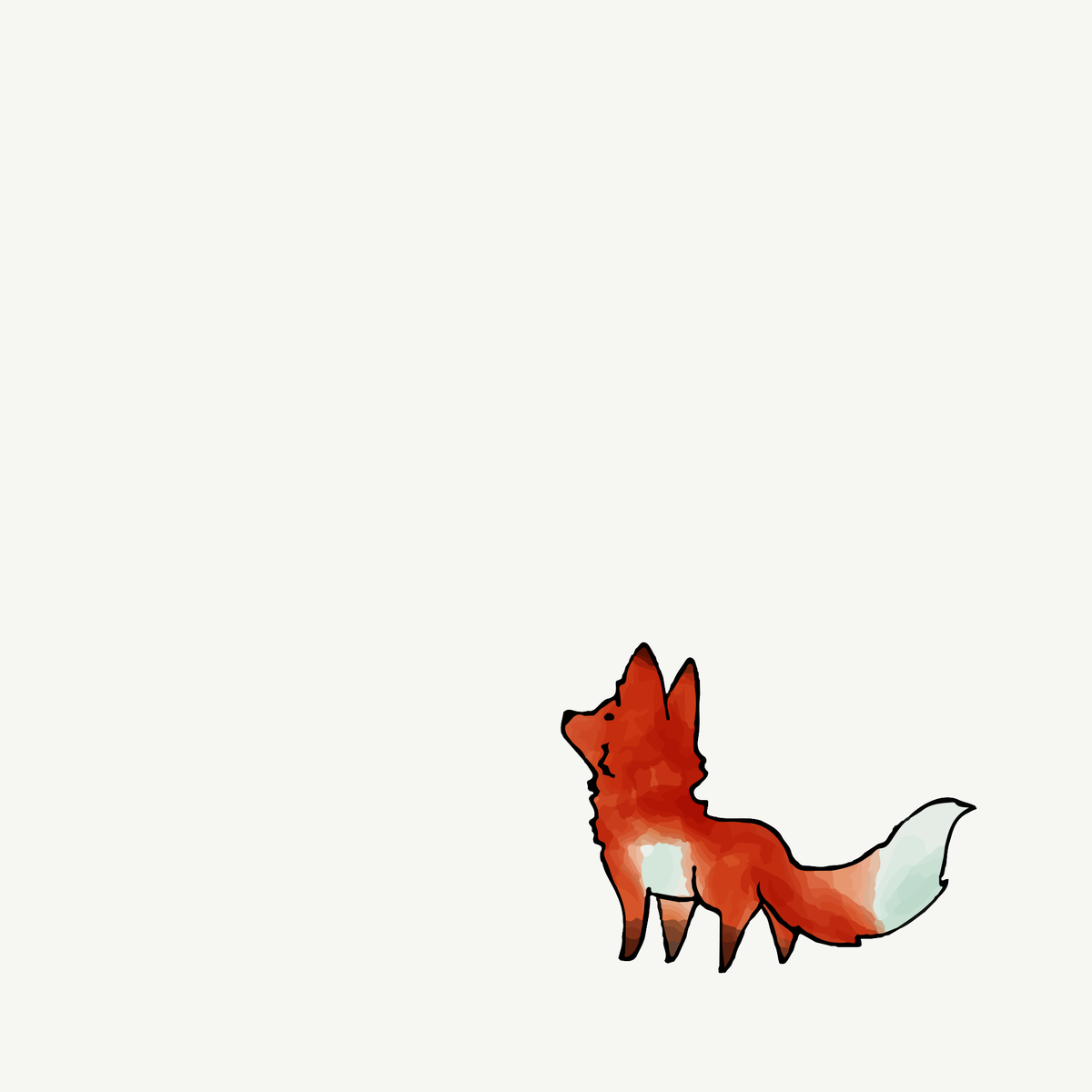 Лисенок со спины