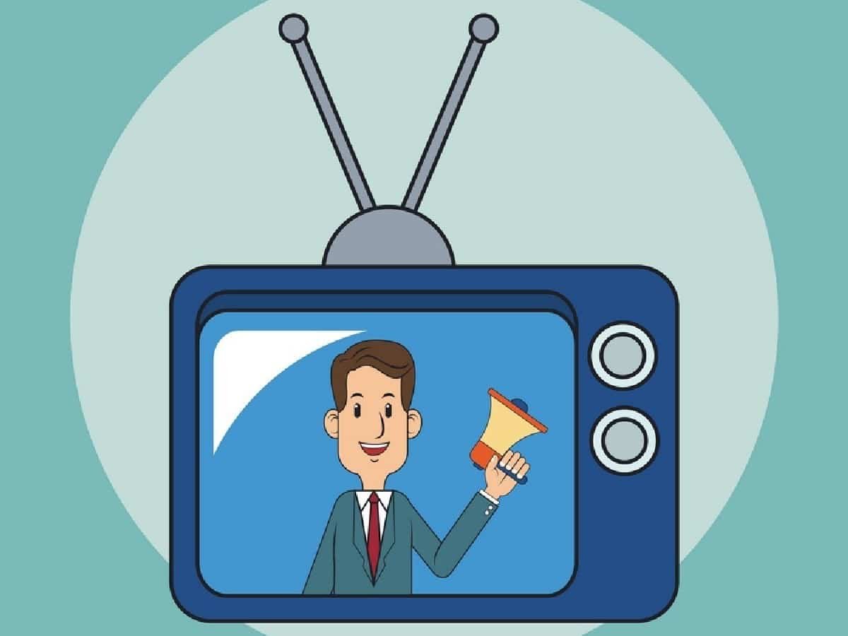 Реклама на ТВ иллюстрация