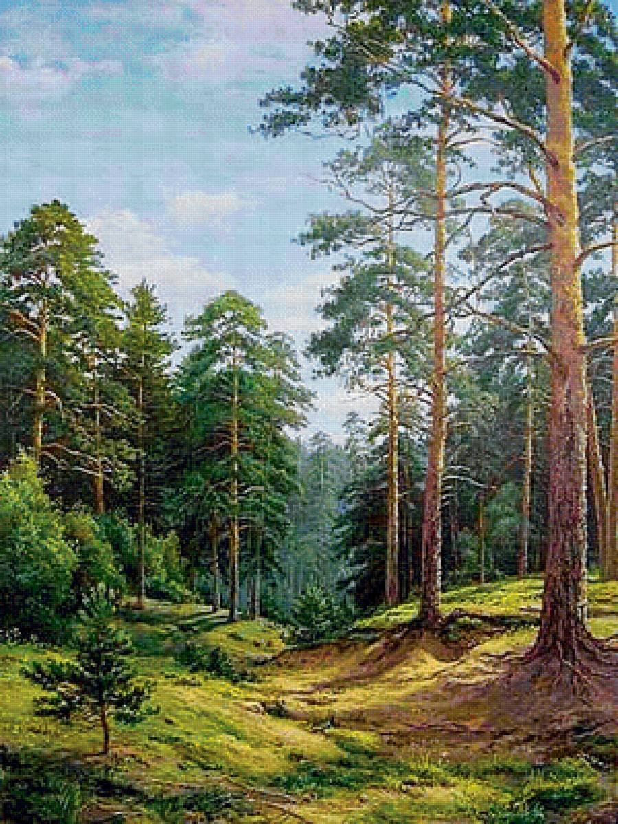 Художник пейзажист Прищепа Сосновый лес