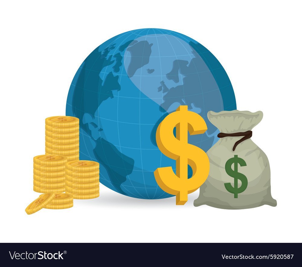 Мировые деньги иллюстрация
