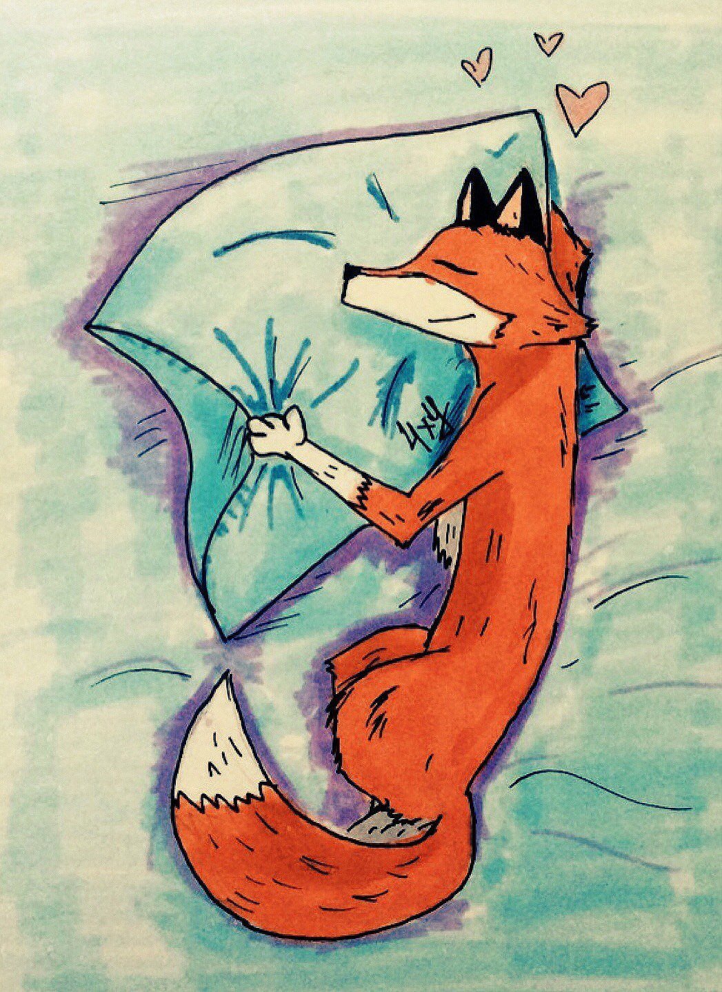 Лисичка рисунок