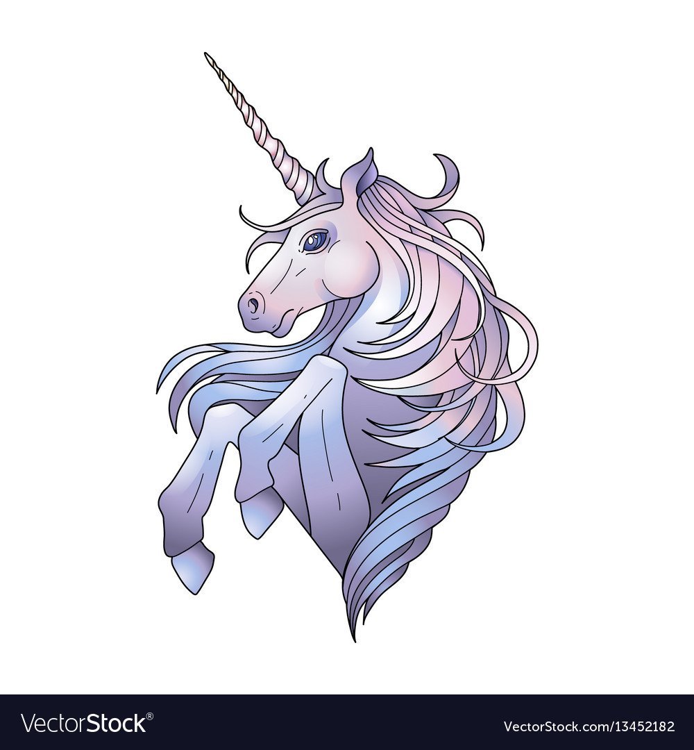 Голова единорога для печати