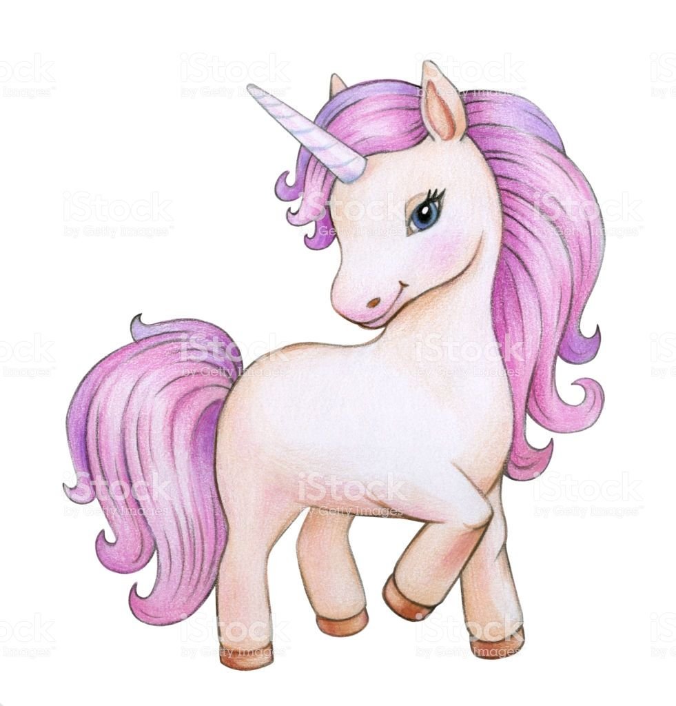 Единорог на белом фоне
