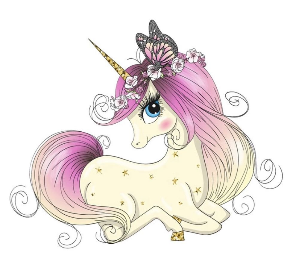 Единорог лежит