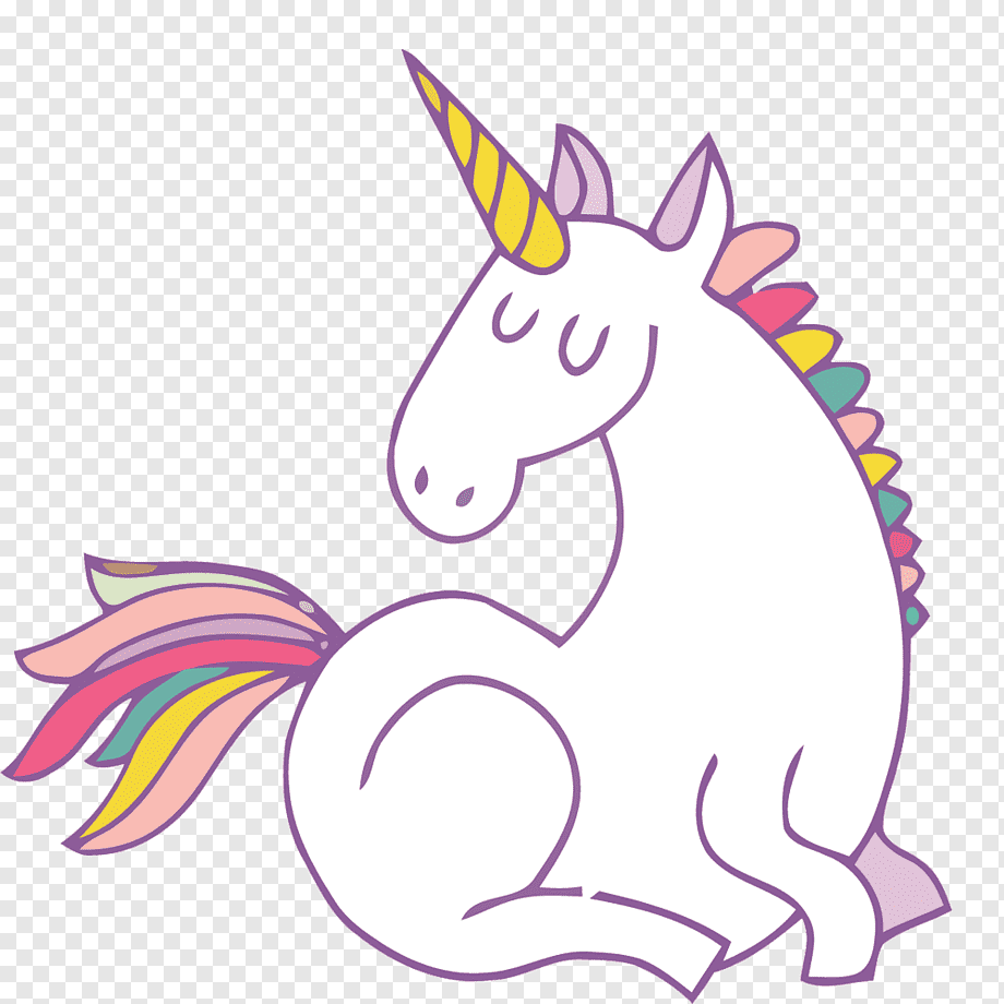 Единорог на белом фоне