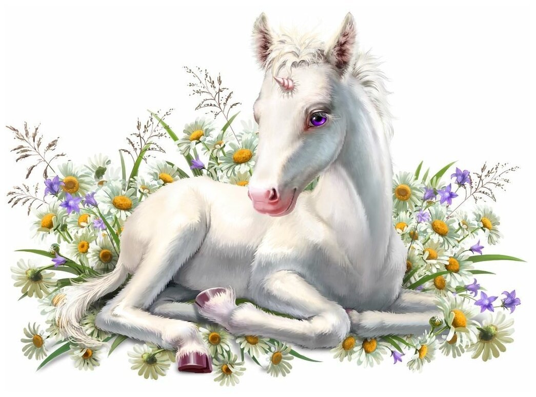 Единорог сидит