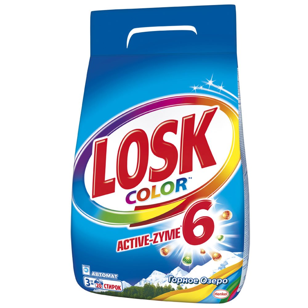 Стиральный порошок Losk Active-zyme 6 свежесть цветов