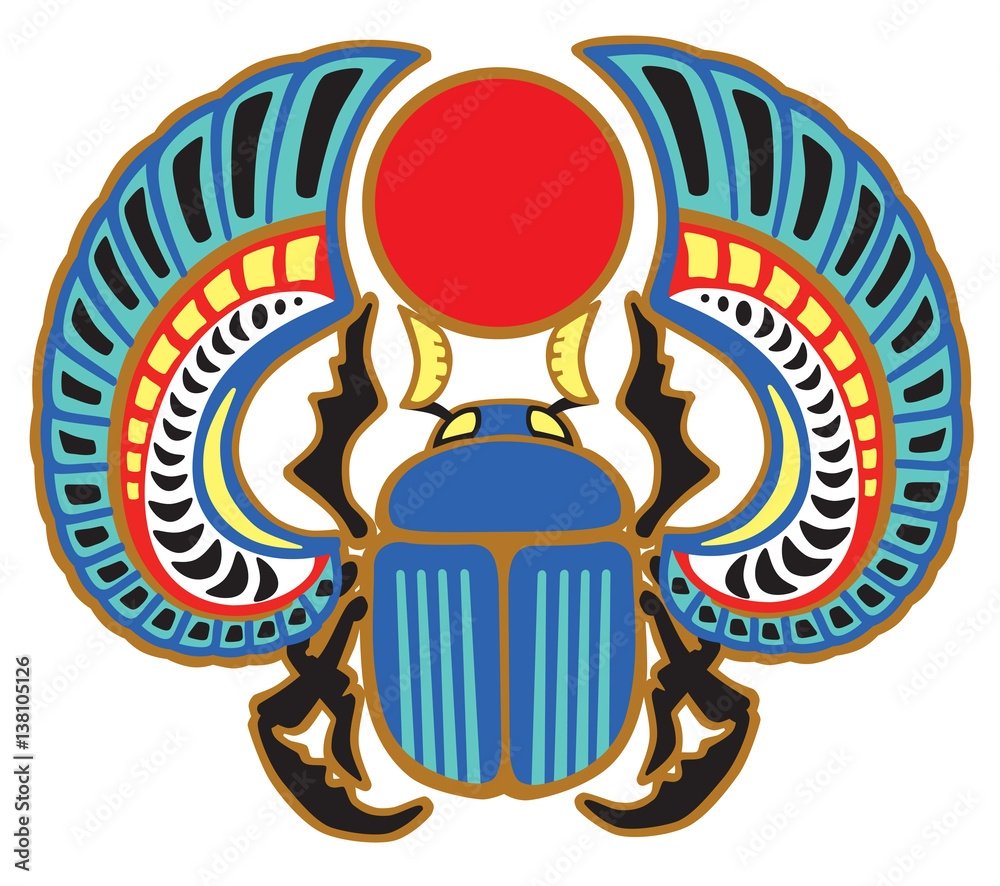 Жук скарабей рисунок древнего Египта