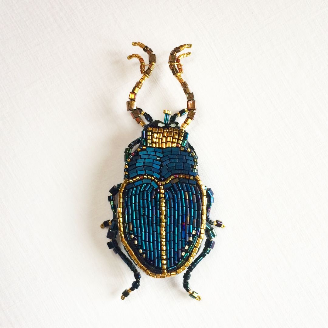 Брошь Жук скарабей