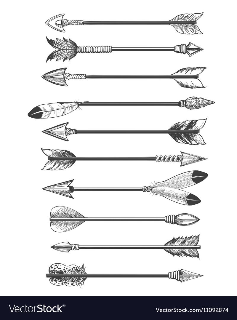 Стрела индейца вектор