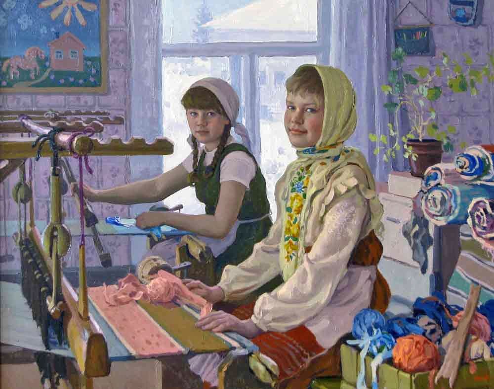 Ткацкий станок в древней Руси