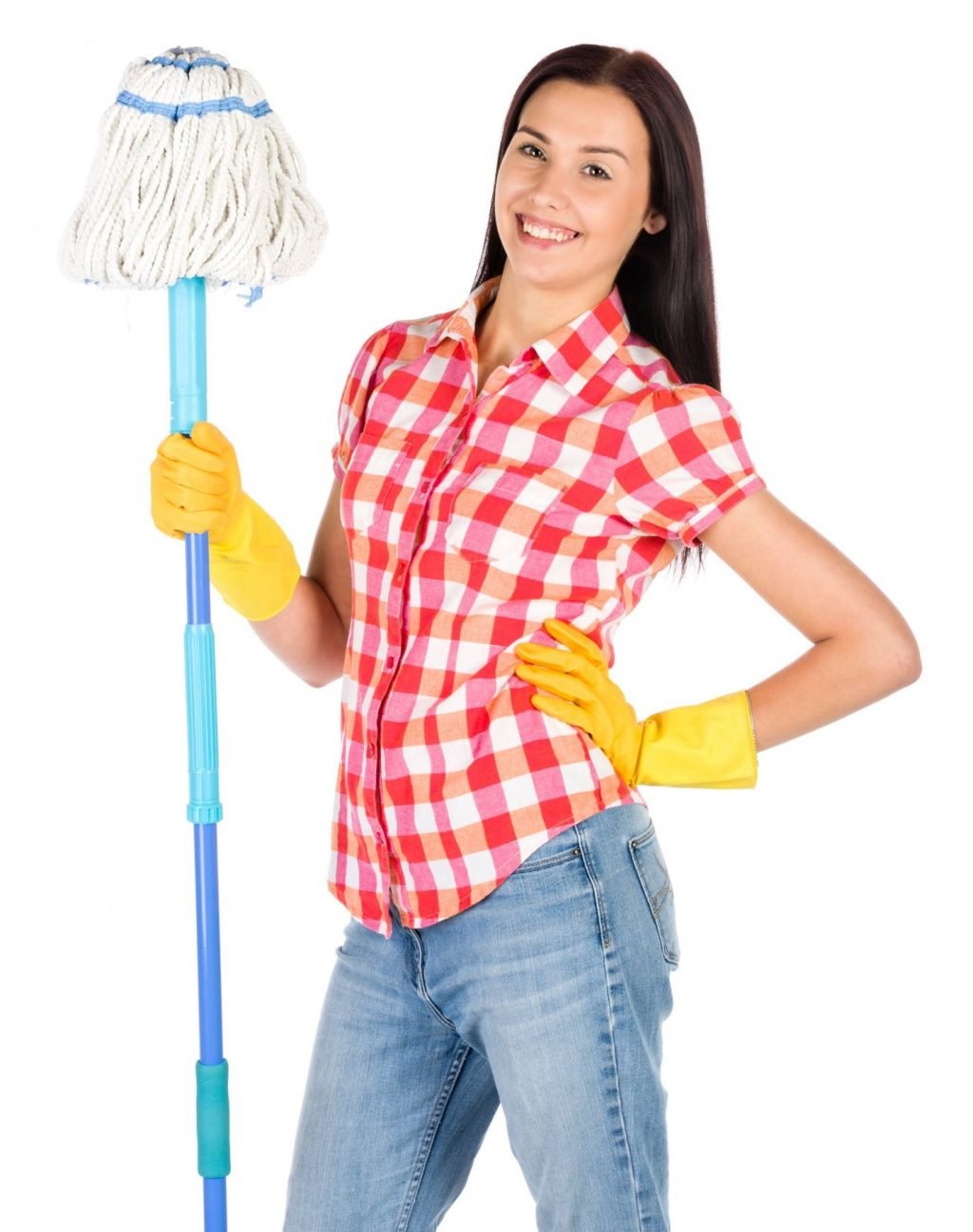 Девушка со шваброй