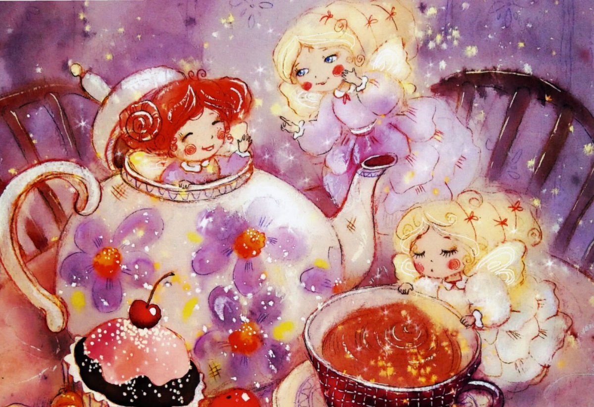 Чаепитие рисунок