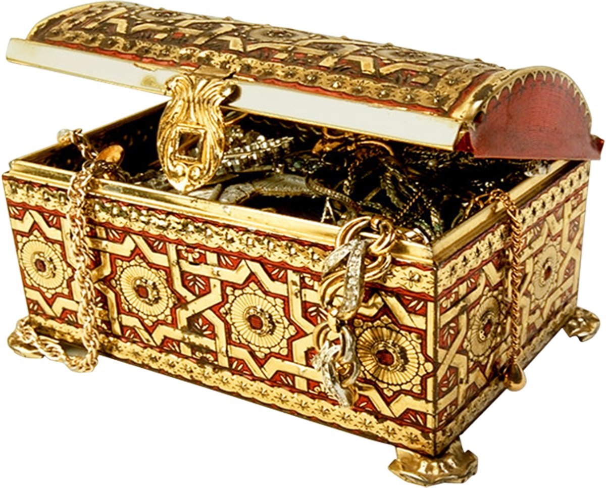 Шкатулка на прозрачном фоне