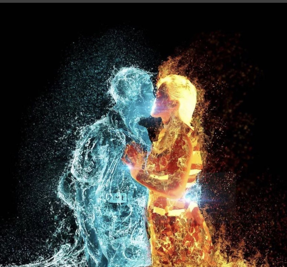 Огонь синий и красный