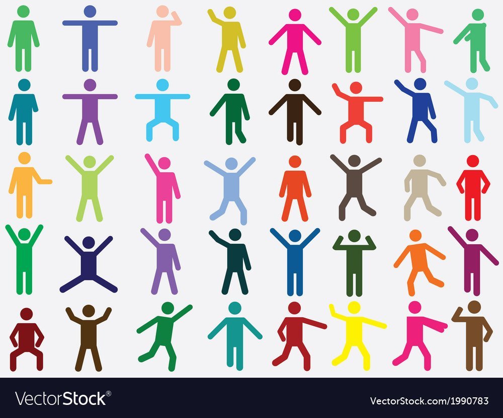 Цветные фигурки людей