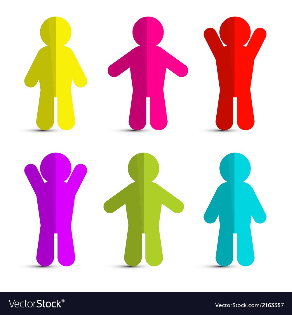 Разноцветные фигурки человечков