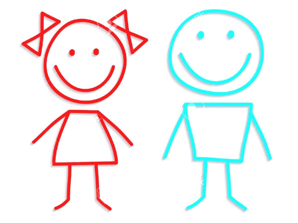 Пиктограмма мальчик и девочка