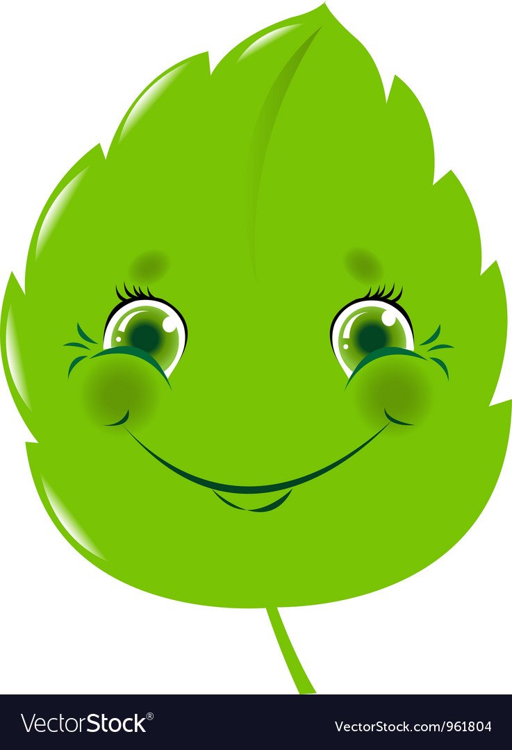 Листик с лицом