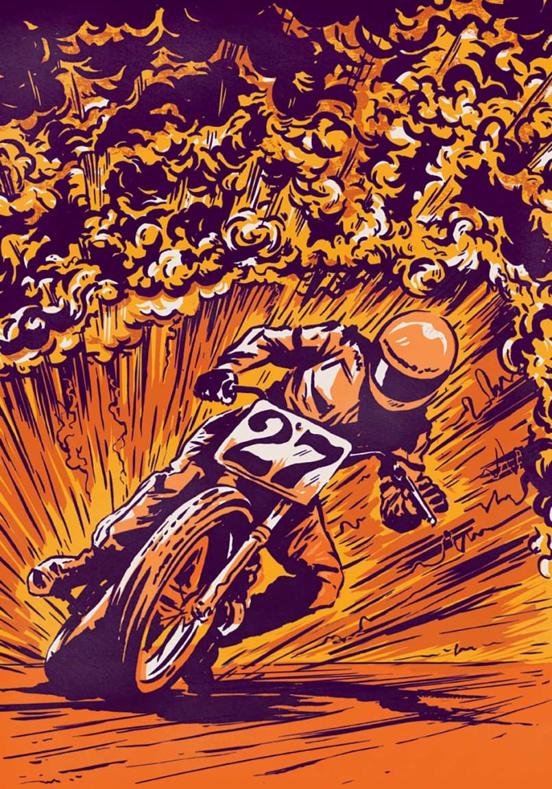 Мотоцикл на экран телефона