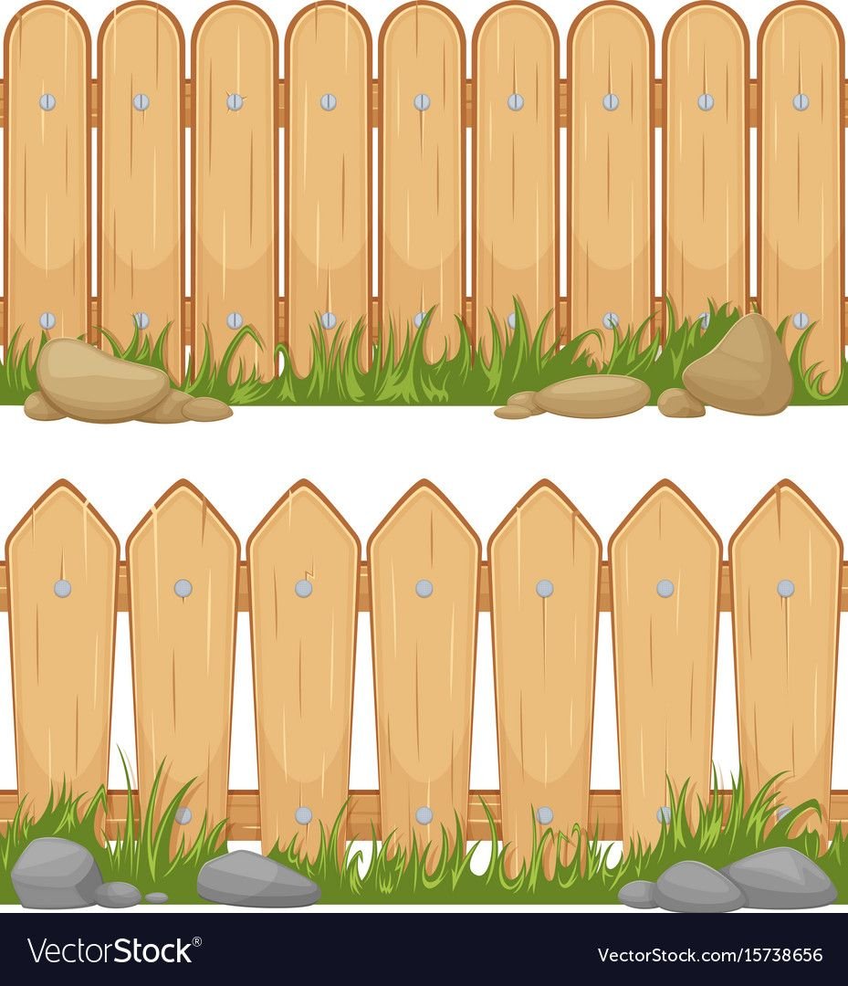 Забор деревянный мультяшный