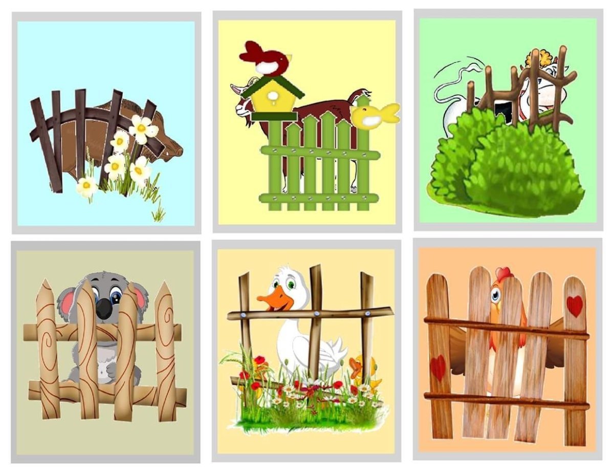 Забор деревянный мультяшный