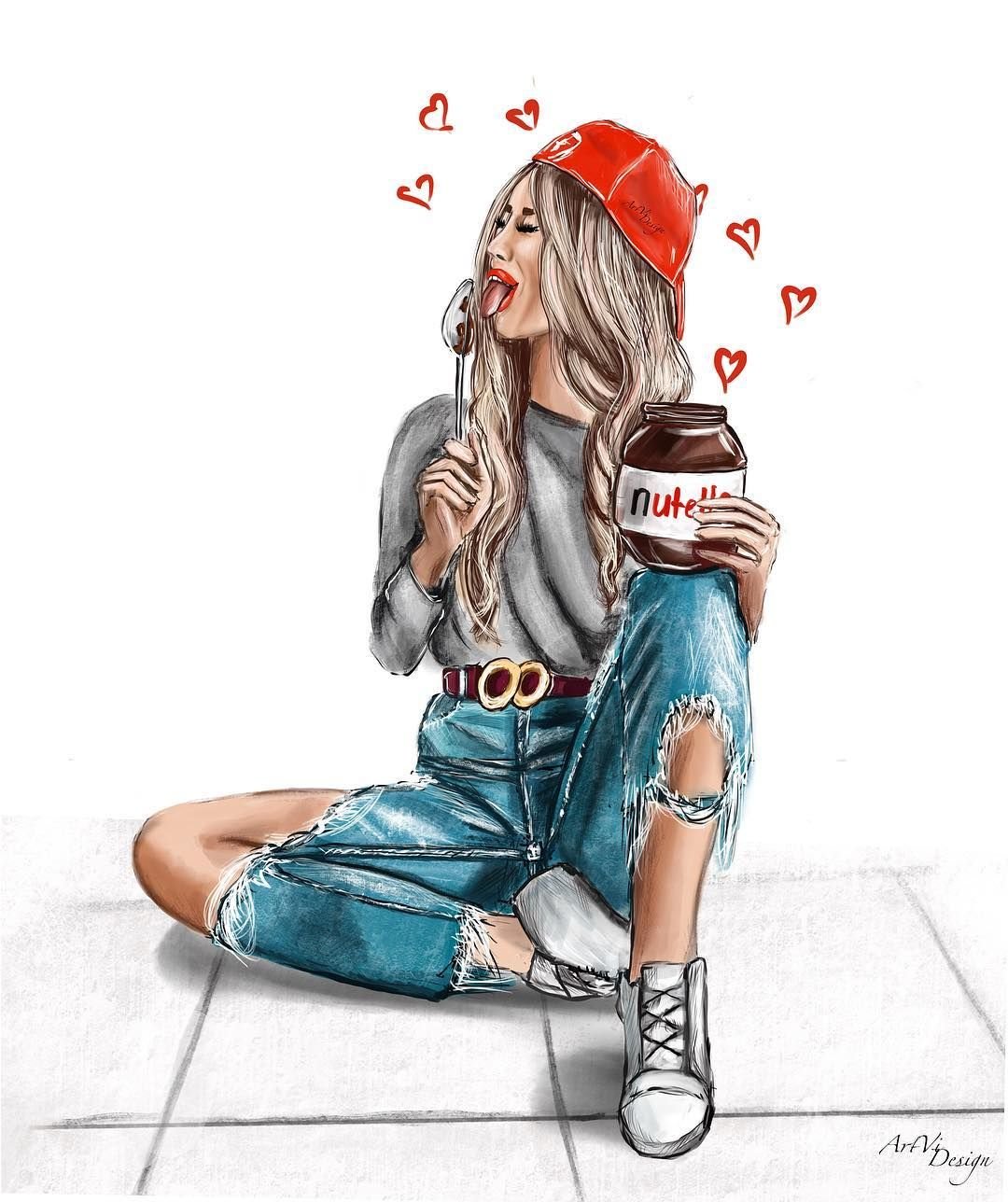 Модные иллюстрации девушек