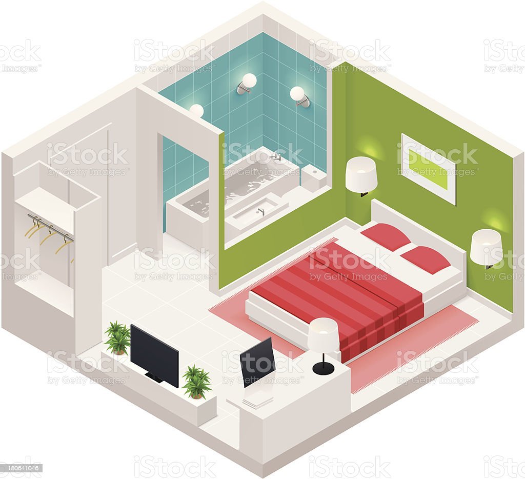 Квартира изометрия вектор