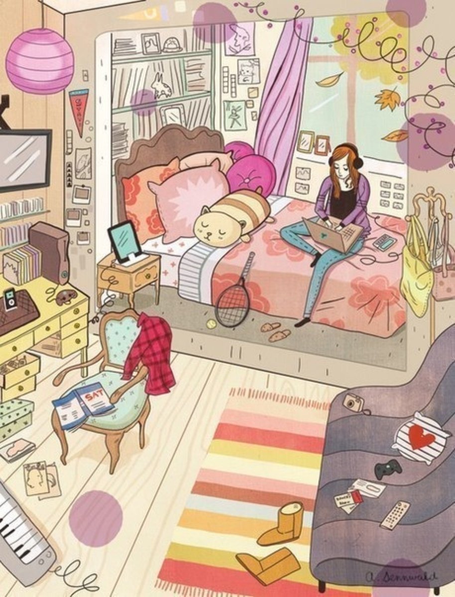 Уютная комната с бардаком