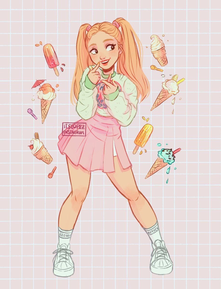 Девочка в мультяшном стиле