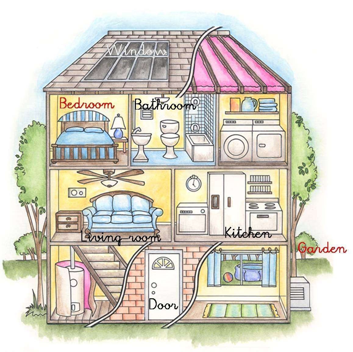 Дом в разрезе для дошкольников