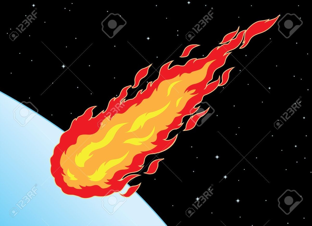 Огонь метеорит для рисования