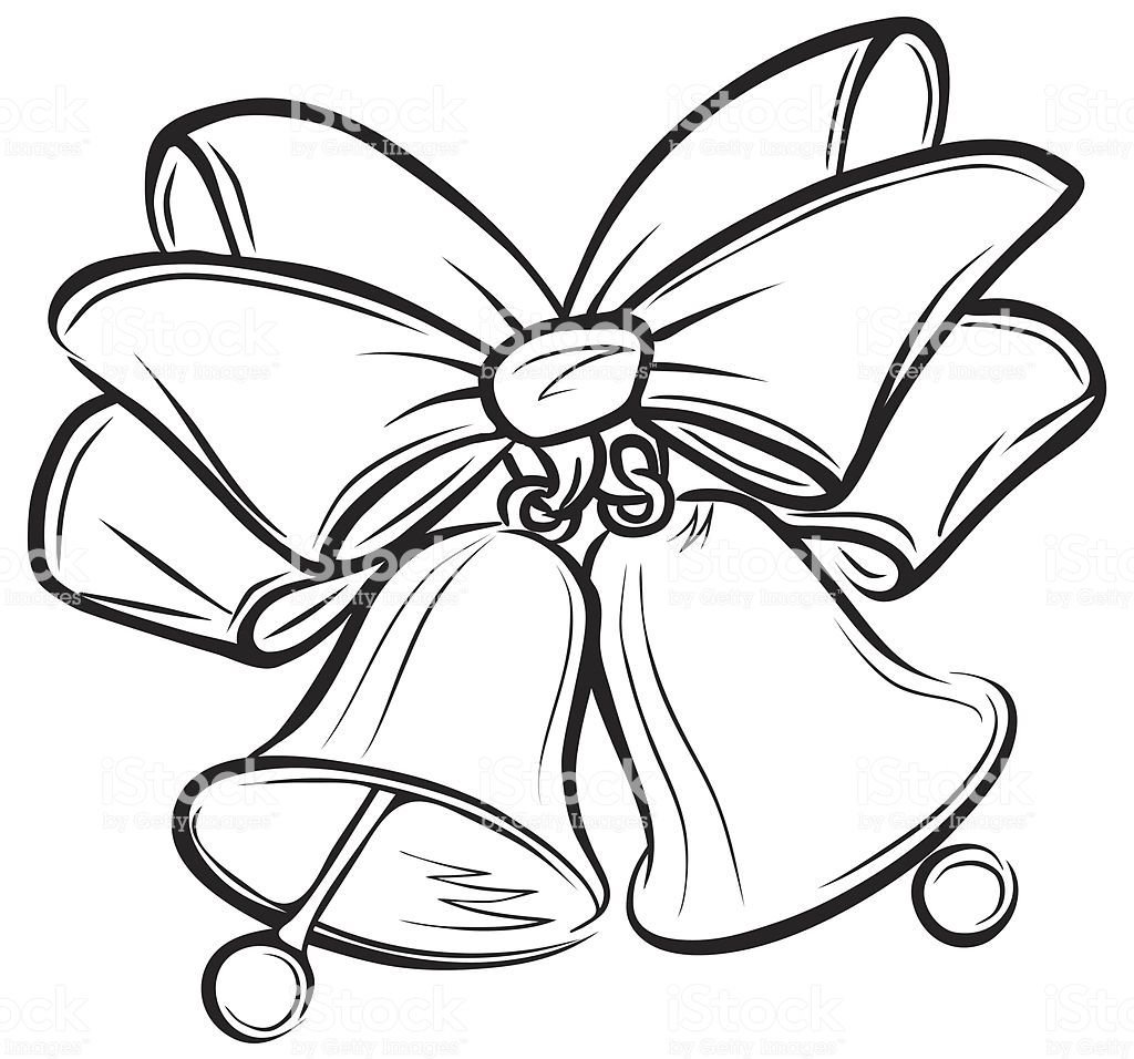 Контур колокольчика на последний звонок