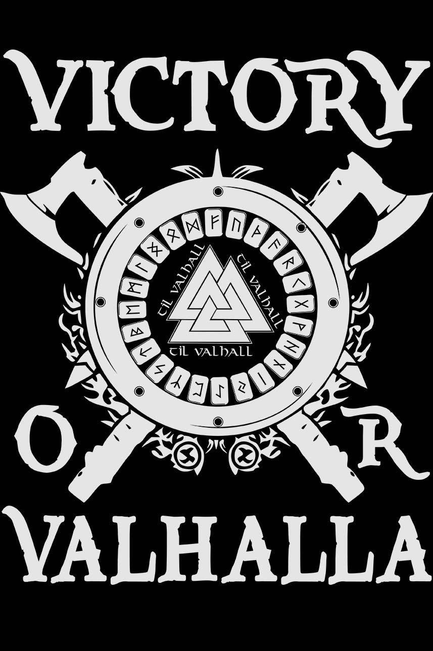 Надпись Вальхалла рунами