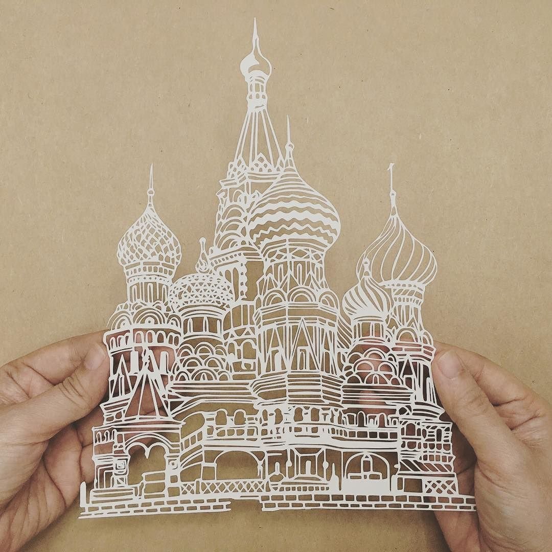 Вытынанка храм Василия Блаженного