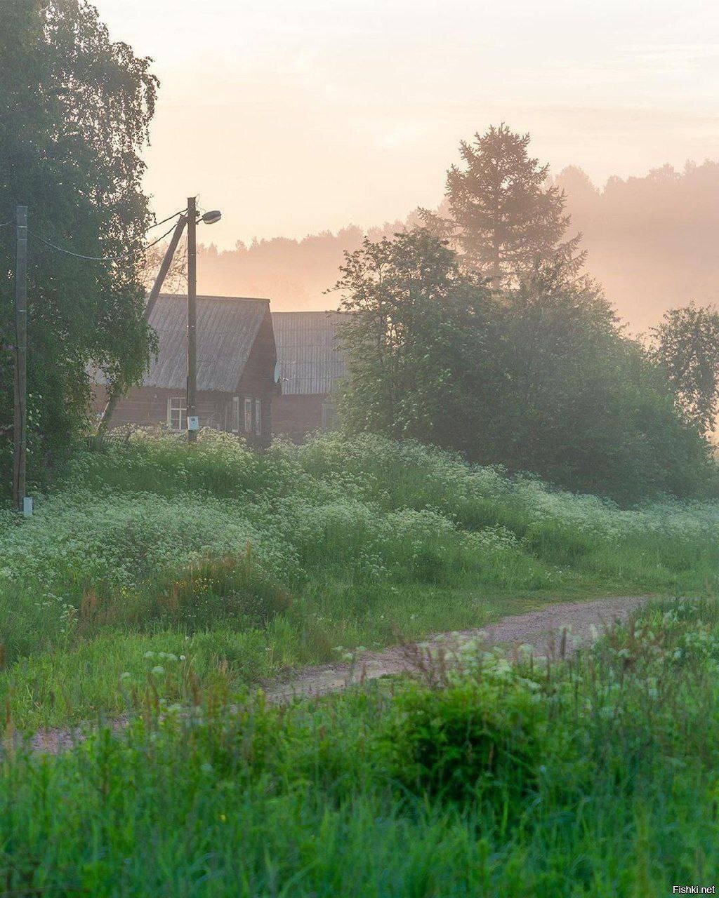 Стол в деревенском доме