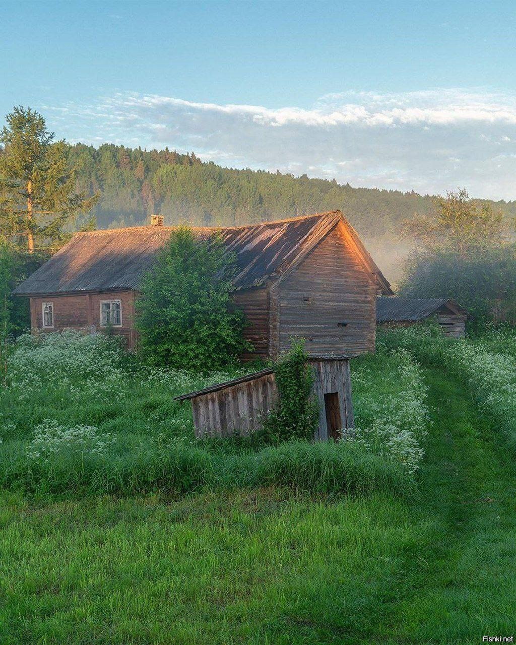 Чаепитие в деревенском доме