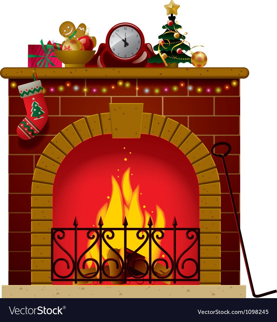 Кирпичный камин на прозрачном фоне