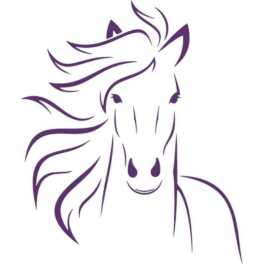 Раскраска конь