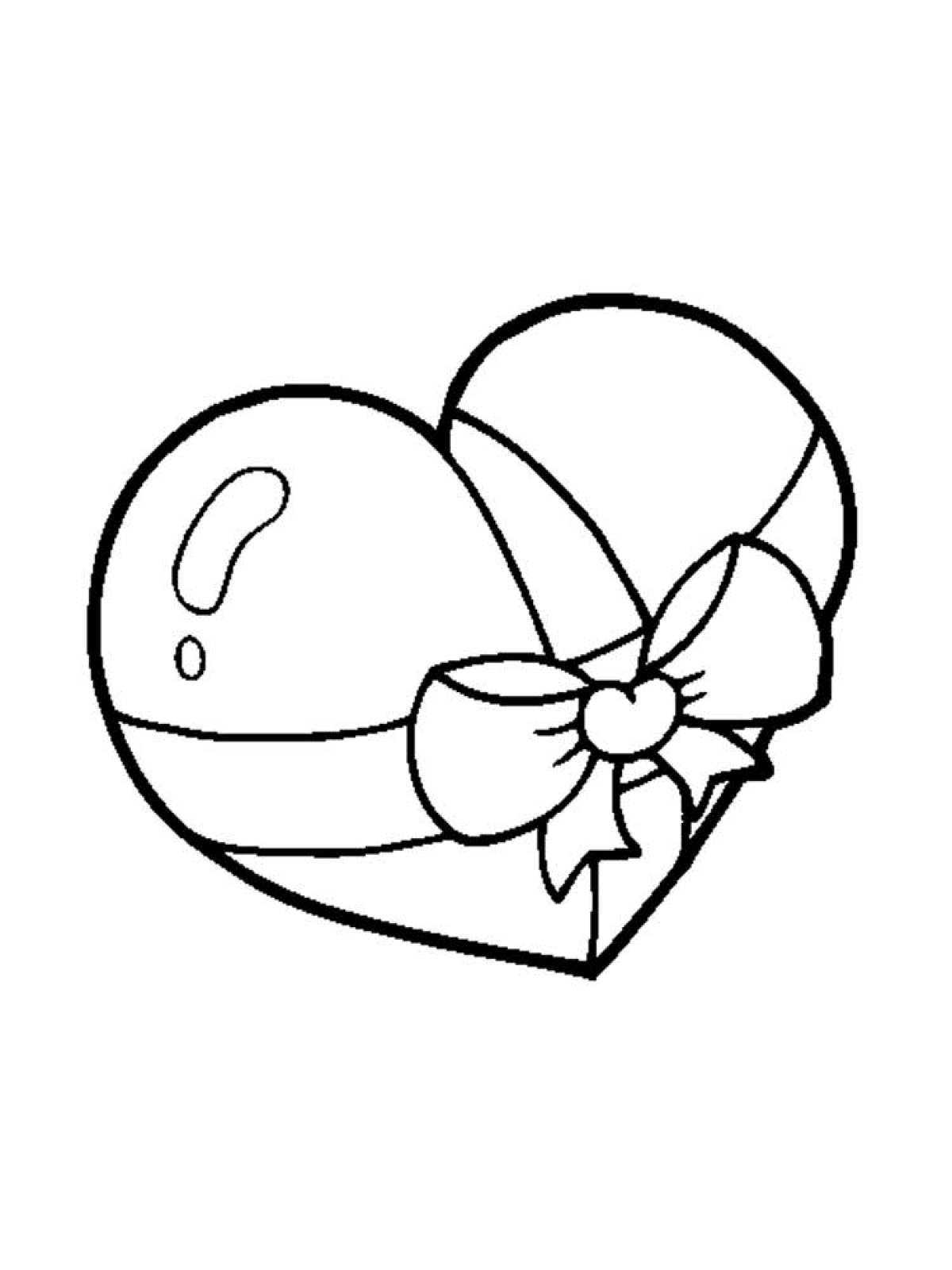 Раскраска сердечко