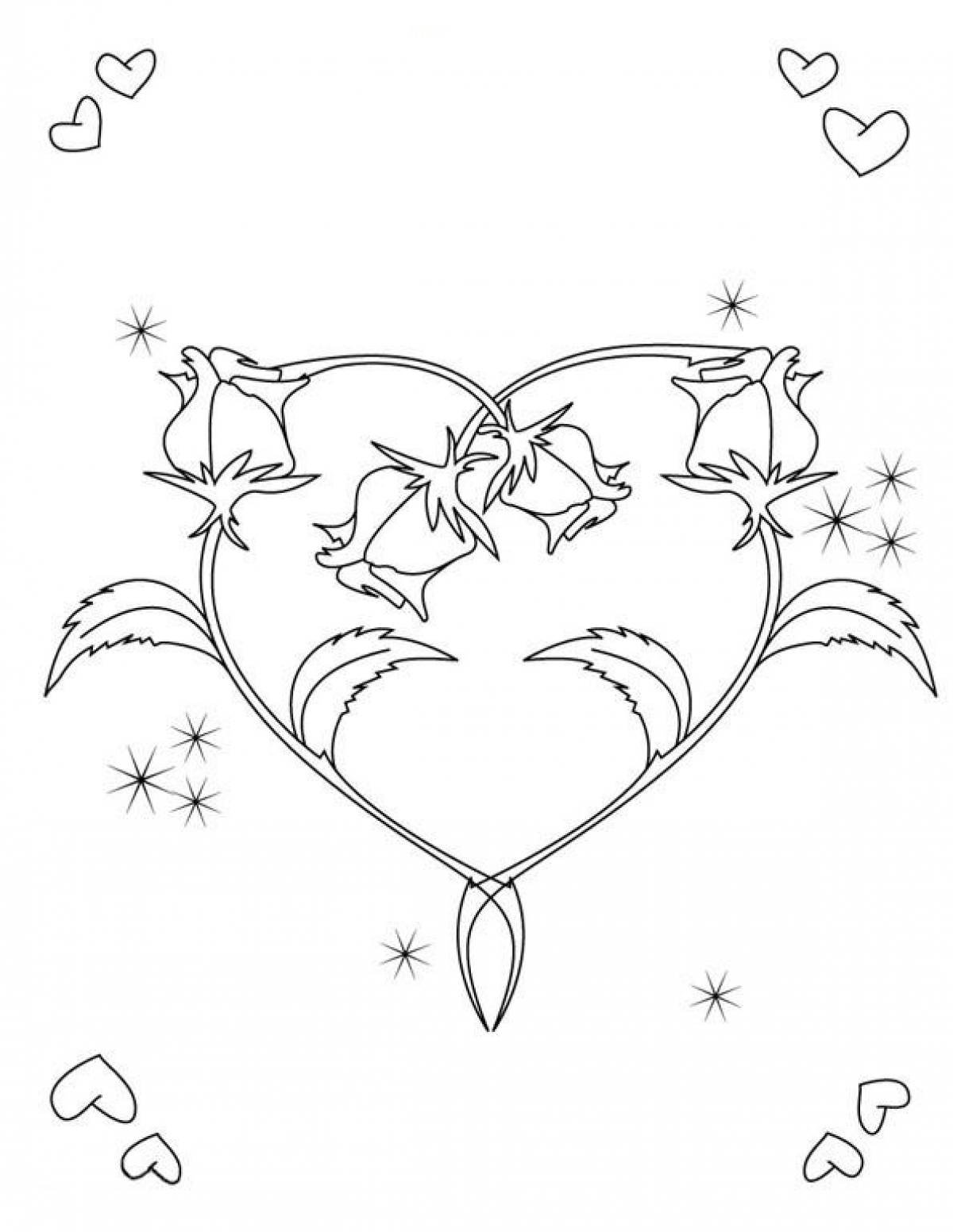 Раскраски на день влюбленных