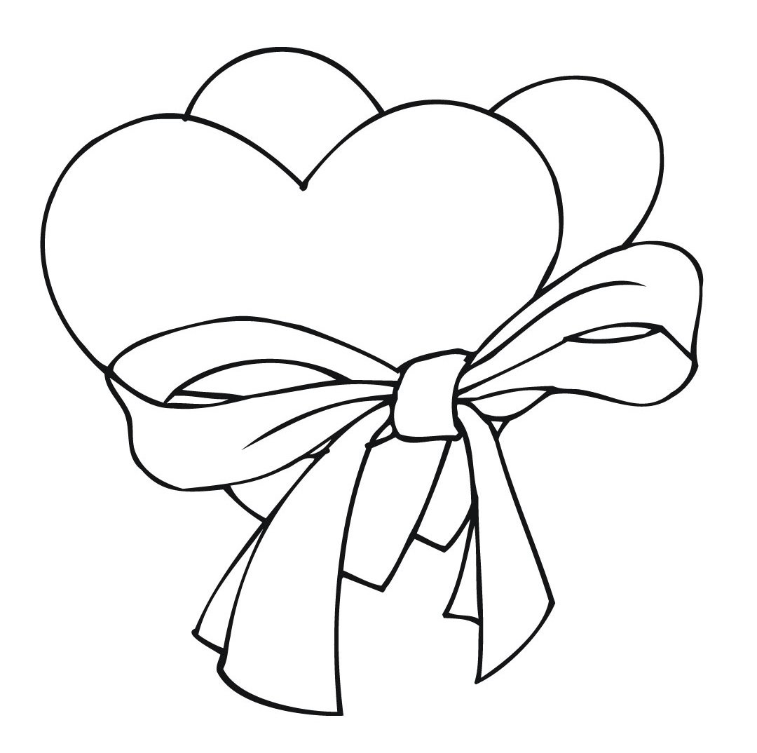 Сердце раскраска