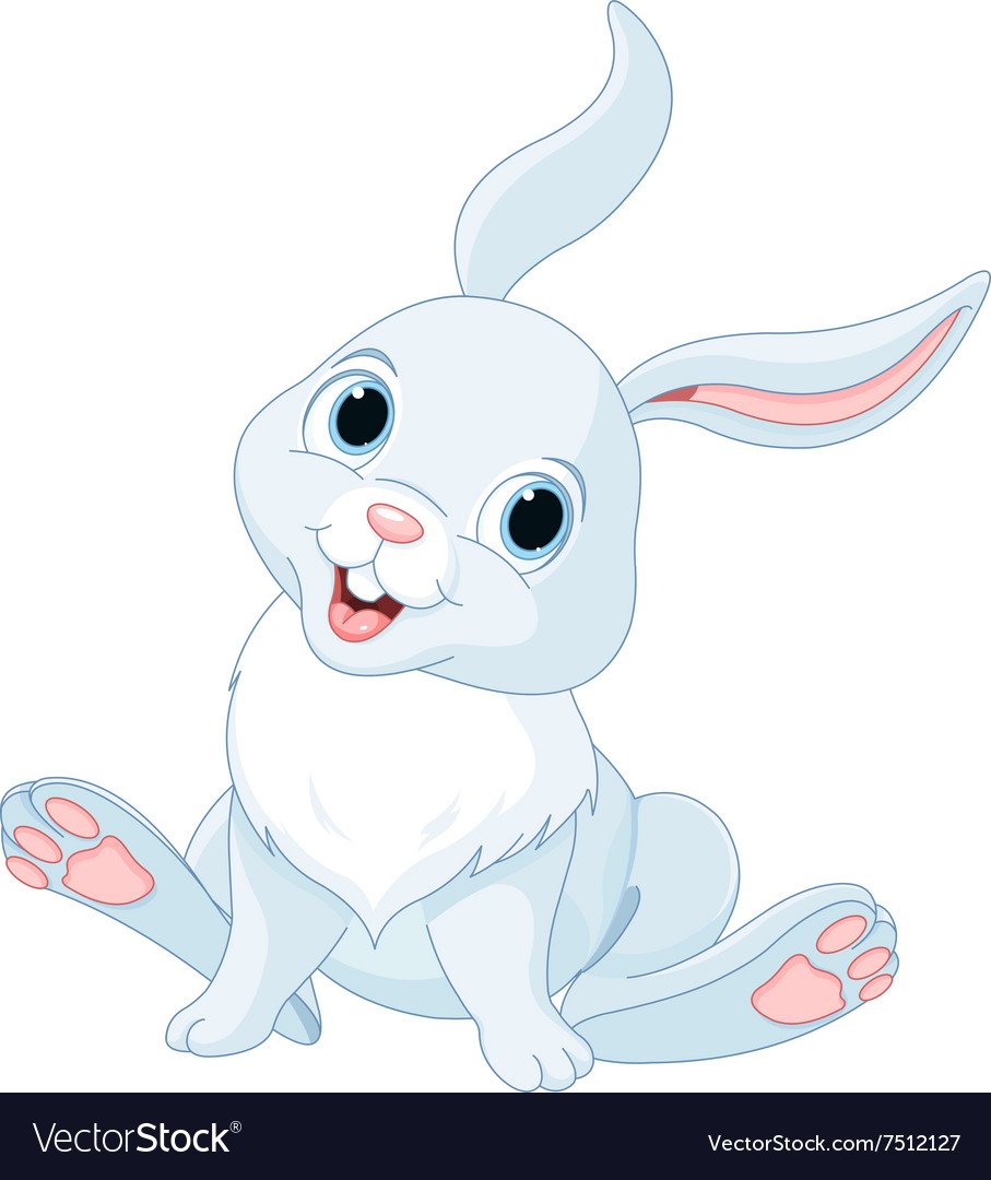 Милые зайцы на белом фоне