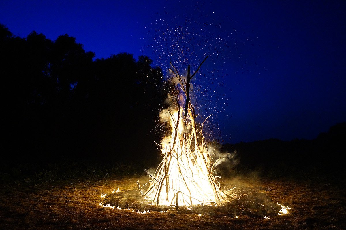 Пионерский костер вектор