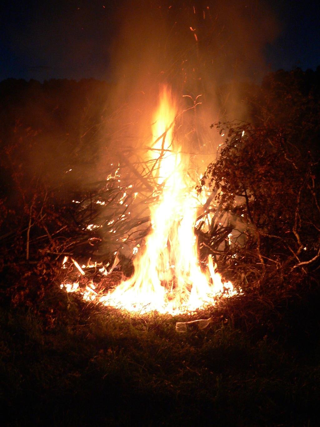 Пионерский лагерь костер