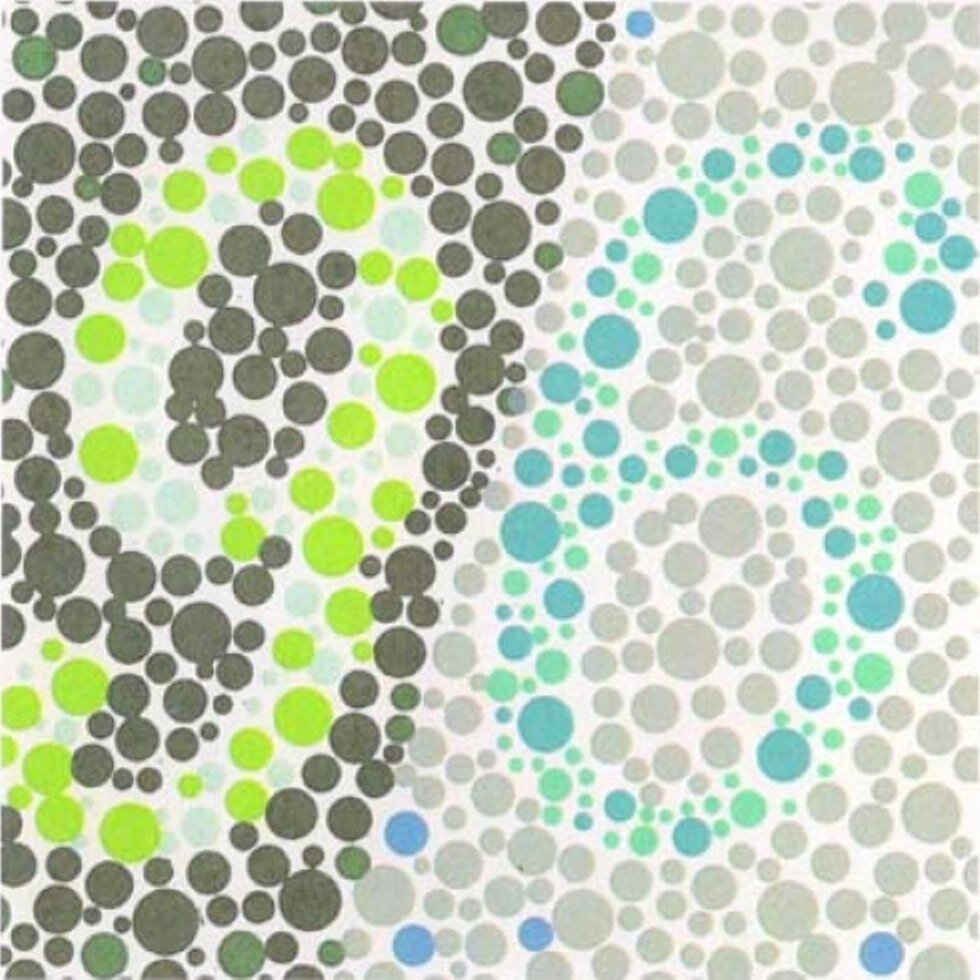 Тест на дальтонизм зеленый цвет