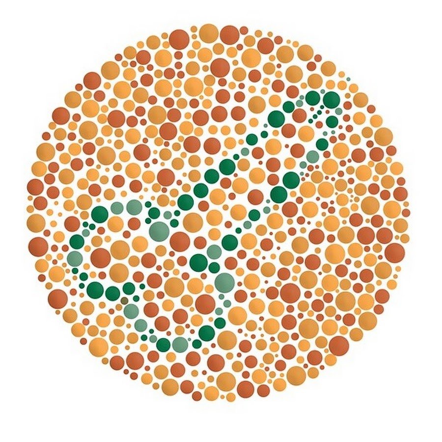 Таблица цветоощущения Рабкина