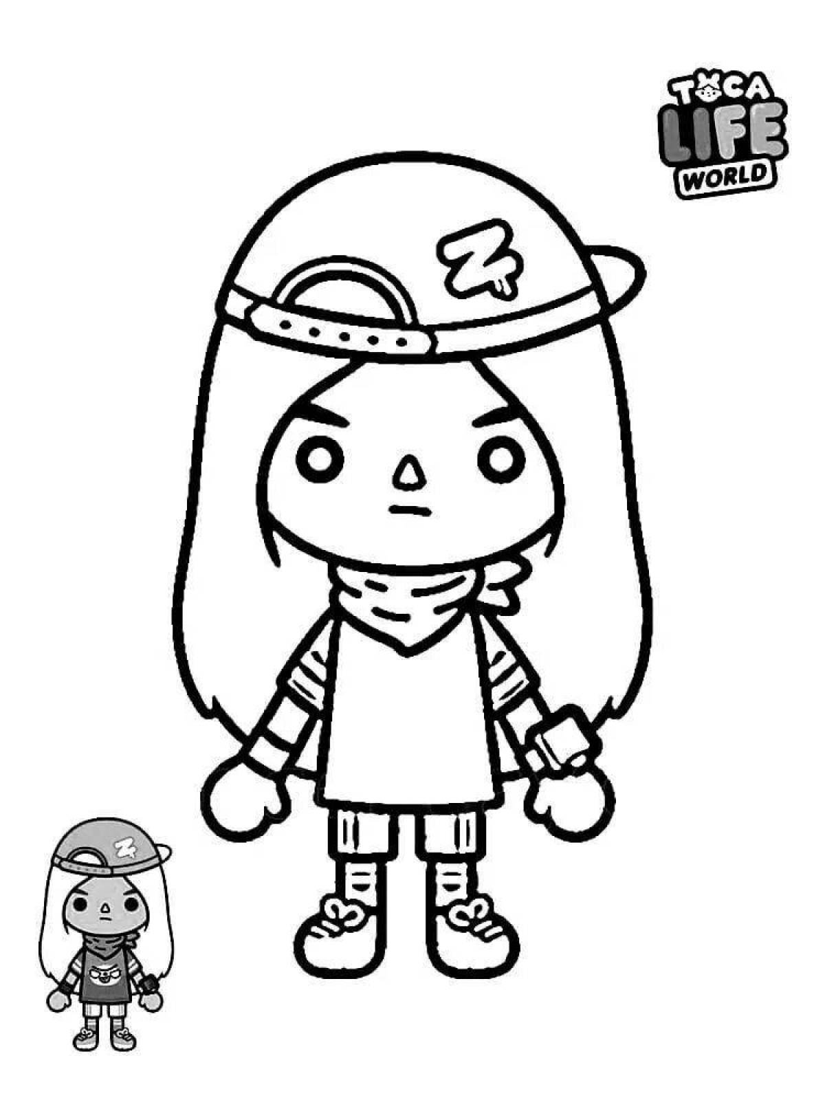 Раскраски для девочек тока бока