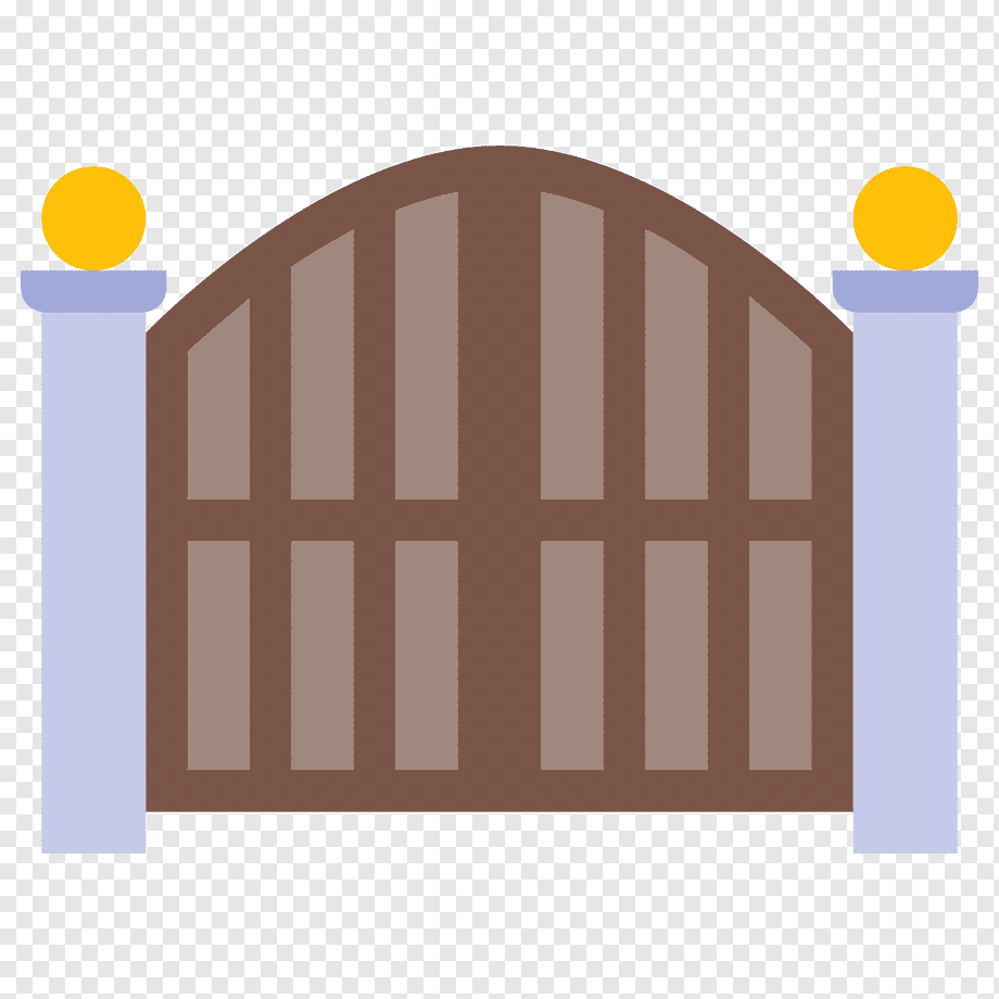 Деревянный забор с калиткой клипарт